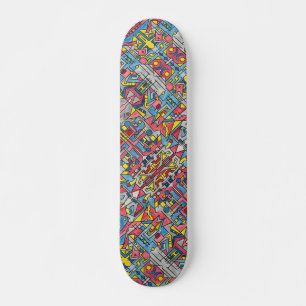 Geometrische kunst van Cityscape-Modern Bauhaus Persoonlijk Skateboard