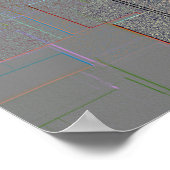 Geometrische kunst van "Cyber Gothic" Poster (Hoek)