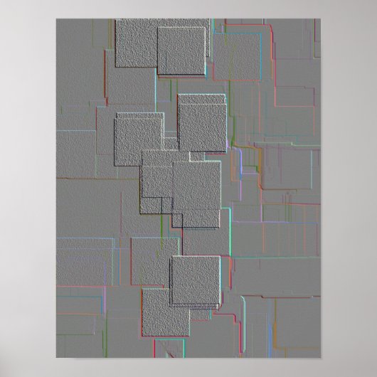 Geometrische kunst van "Cyber Gothic" Poster (Voorkant)