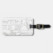 Geometrische kunst van de architect: droommoderne  bagagelabel (Voorkant horizontaal)