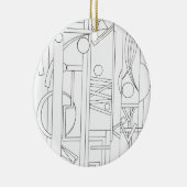 Geometrische kunst van de architect: droommoderne  keramisch ornament (Rechts)