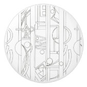 Geometrische kunst van de architect: droommoderne  keramische knop (Voorkant)