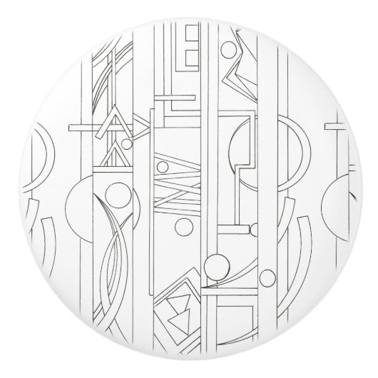 Geometrische kunst van de architect: droommoderne  keramische knop (Voorkant)