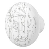 Geometrische kunst van de architect: droommoderne  keramische knop (Rechts)