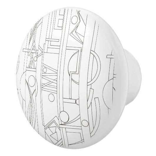 Geometrische kunst van de architect: droommoderne  keramische knop (Rechts)