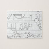 Geometrische kunst van de architect: droommoderne  legpuzzel (Horizontaal)