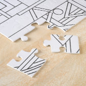 Geometrische kunst van de architect: droommoderne  legpuzzel (Zijkant)