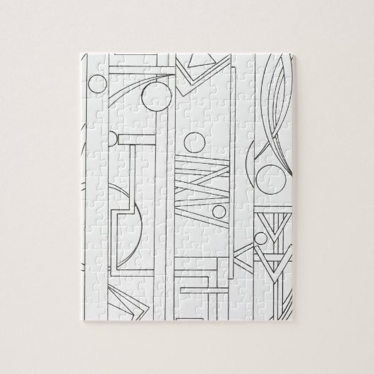 Geometrische kunst van de architect: droommoderne  legpuzzel (Verticaal)