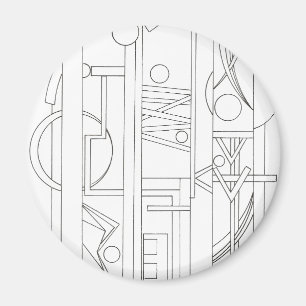 Geometrische kunst van de architect: droommoderne  magneet