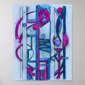 Geometrische kunst van de architect: droommoderne  poster (Voorkant)