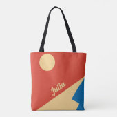 Geometrische kunst van de berg en de zon tote bag (Achterkant)