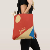 Geometrische kunst van de berg en de zon tote bag (Dichtbij)