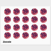Geometrische kunst van de "carnabes" ronde sticker (Vel)