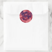 Geometrische kunst van de "carnabes" ronde sticker (Tas)