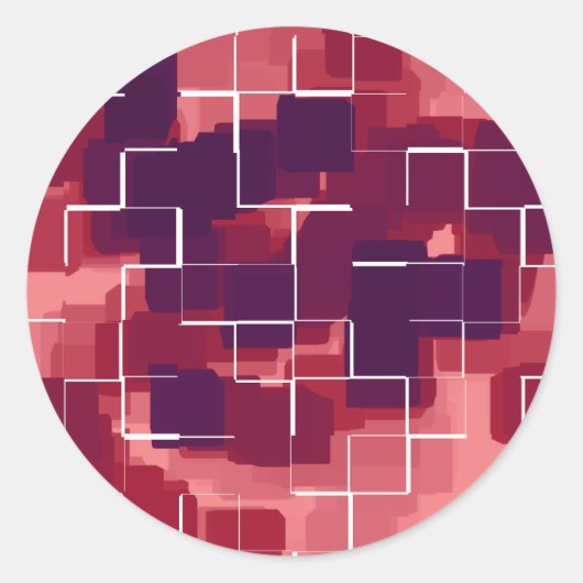 Geometrische kunst van de "carnabes" ronde sticker (Voorkant)
