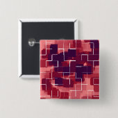 Geometrische kunst van de "carnabes" vierkante button 5,1 cm (Voorkant /achterkant)