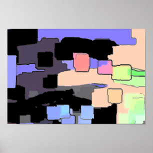 Geometrische kunst van de "droom van het luchtruim poster