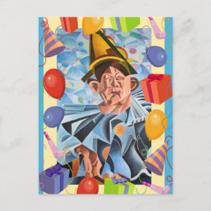 Geometrische kunst van de Melancholineklak Briefkaart