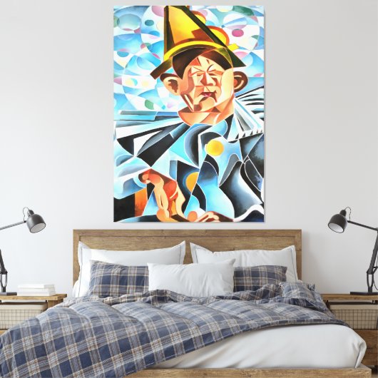 Geometrische kunst van de Melancholineklak Canvas Afdruk (Insitu (Slaapkamer))