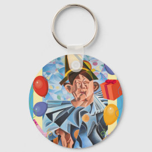 Geometrische kunst van de Melancholineklak Sleutelhanger