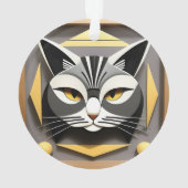 Geometrische kunst van een gestileerde kat abstrac ornament (achterkant)