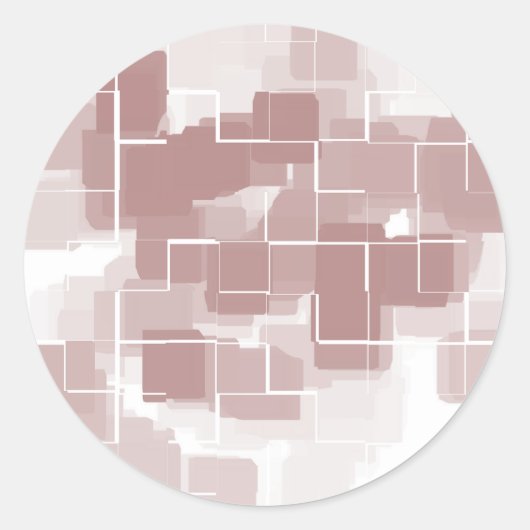 Geometrische kunst van "Grape Soda" Ronde Sticker (Voorkant)