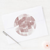 Geometrische kunst van "Grape Soda" Ronde Sticker (Envelop)