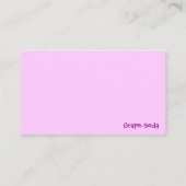 Geometrische kunst van "Grape Soda" Visitekaartje (Achterkant)