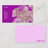 Geometrische kunst van "Grape Soda" Visitekaartje (Voorkant / Achterkant)