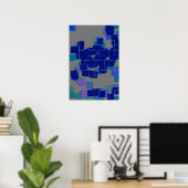 Geometrische kunst van het "meer" poster (Thuiskantoor)