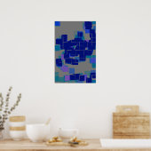 Geometrische kunst van het "meer" poster (Keuken)