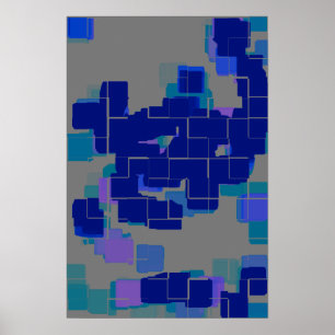 Geometrische kunst van het "meer" poster