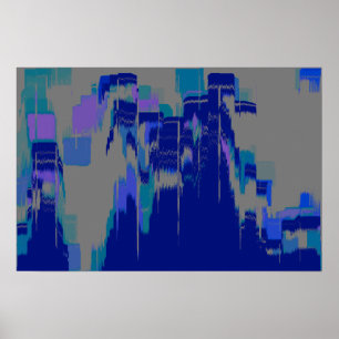 Geometrische kunst van het "regensnijvenster" poster