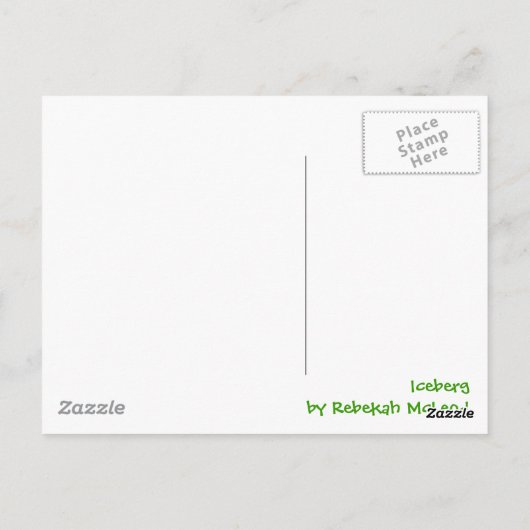 Geometrische kunst van "Iceberg" Briefkaart (Achterkant)