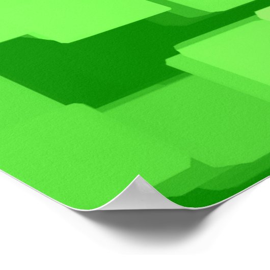 Geometrische kunst van "Iceberg" Poster (Hoek)