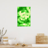 Geometrische kunst van "Iceberg" Poster (Keuken)