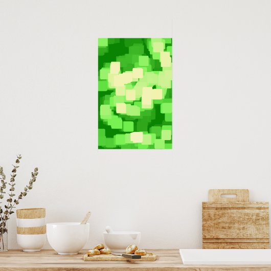 Geometrische kunst van "Iceberg" Poster (Keuken)