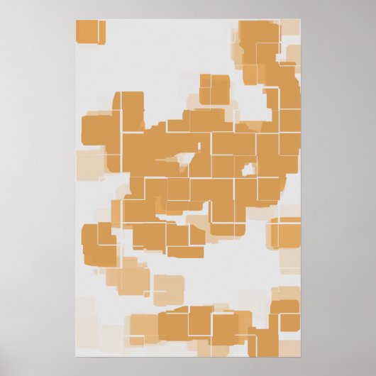 Geometrische kunst van "Pumpkin Pie" Poster (Voorkant)