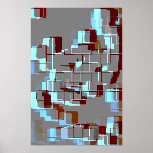 Geometrische kunst van "Red Tide" Poster (Voorkant)