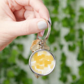 Geometrische kunst van "Tangerine" Sleutelhanger (Hand)