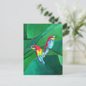 Geometrische kunst voor Europese bijeneters Briefkaart (Staand voorkant)