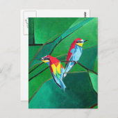 Geometrische kunst voor Europese bijeneters Briefkaart (Voorkant / Achterkant)