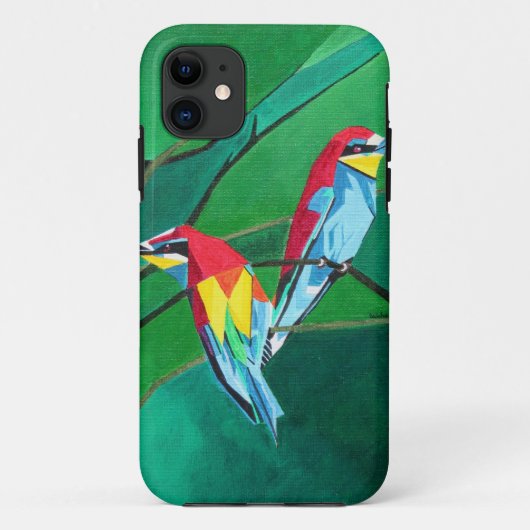 Geometrische kunst voor Europese bijeneters Case-Mate iPhone Case (Achterkant)