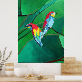 Geometrische kunst voor Europese bijeneters Poster (Keuken)