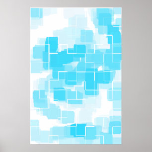 Geometrische kunst "water" poster