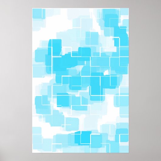 Geometrische kunst "water" poster (Voorkant)