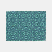 Geometrische kunstblauwe groene turquoise Fleece B (Voorkant (Horizontaal))