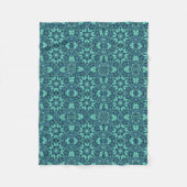 Geometrische kunstblauwe groene turquoise Fleece B (Voorkant)
