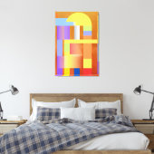 "Geometrische kunstdruk | Premium Canvas Muurkunst (Insitu (Slaapkamer))