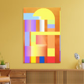 "Geometrische kunstdruk | Premium Canvas Muurkunst Afdruk (Insitu (Woonkamer))